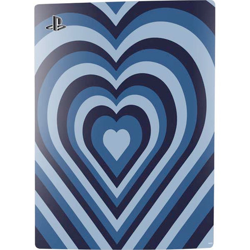 Blue Heart Pattern PS5 Digital Edition Console Skin